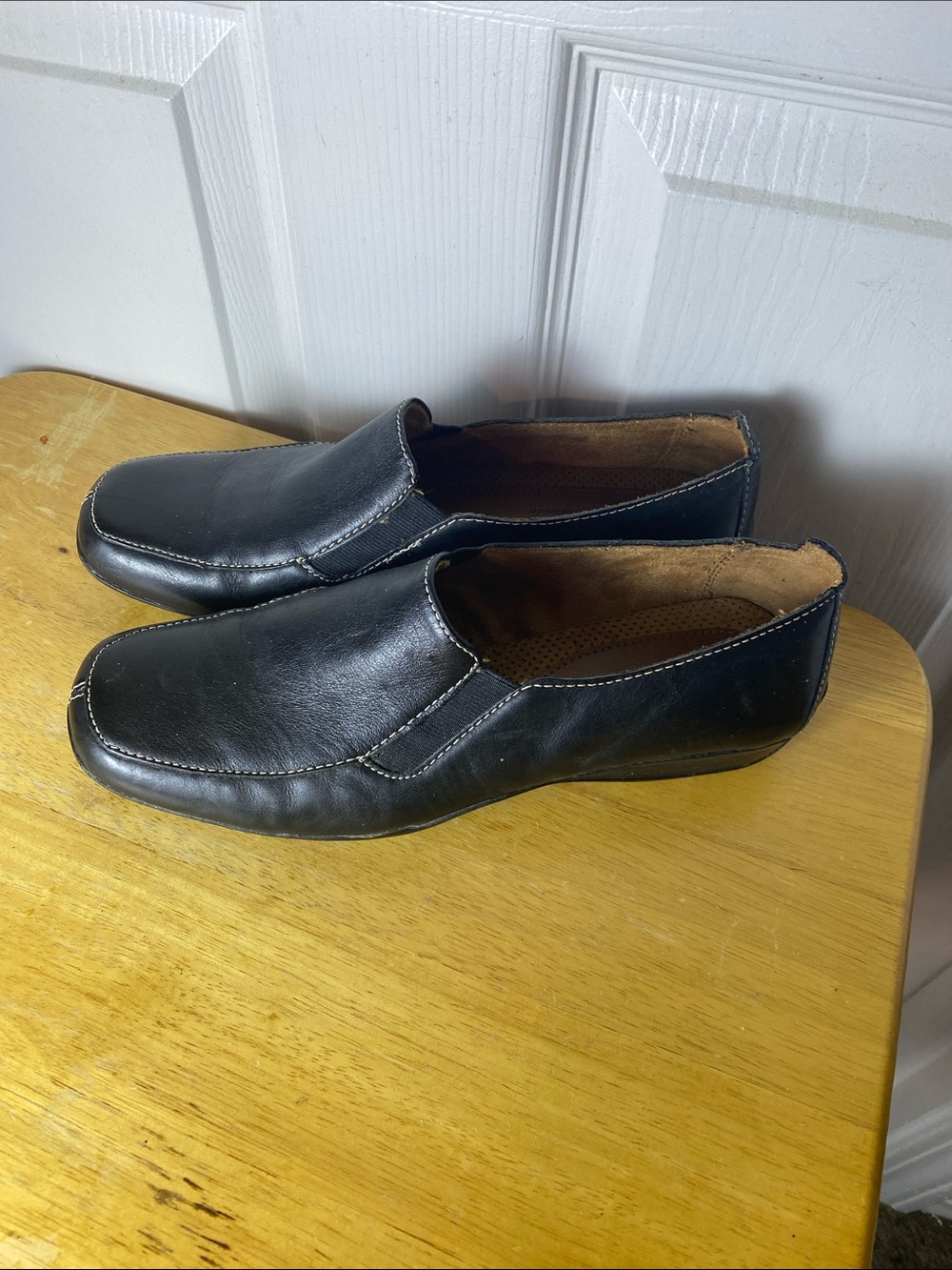 Naturalizer Natural Sole  Black Leather Slip-On Loafers Size 9M